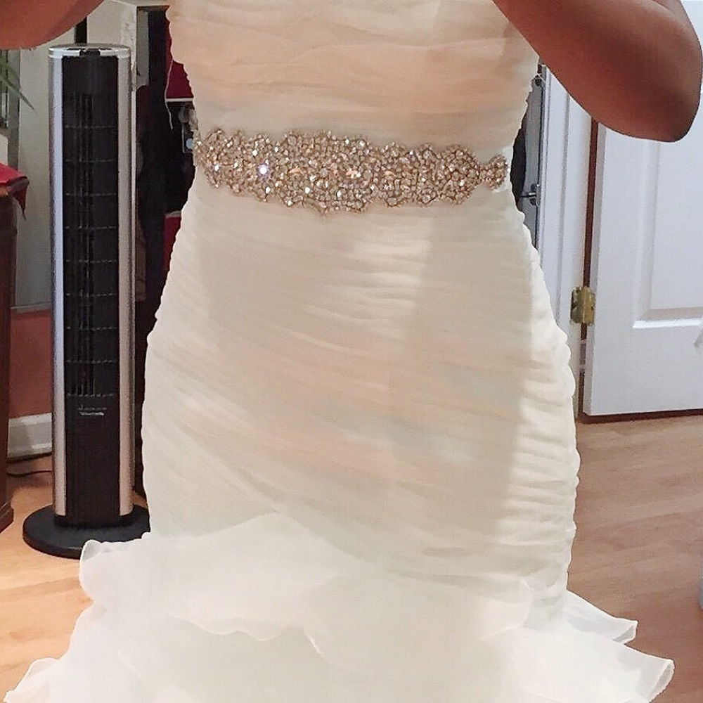 Luxurious Queen Shine Bridal Sash Belt, 2 colors - Picture 6 of 8